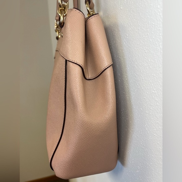 Coach Crossgrain Large Leather Brooke Carryall Bag Nude Pink - Picture 5 of 16